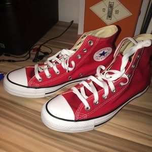 Red high top Converse -Brand new